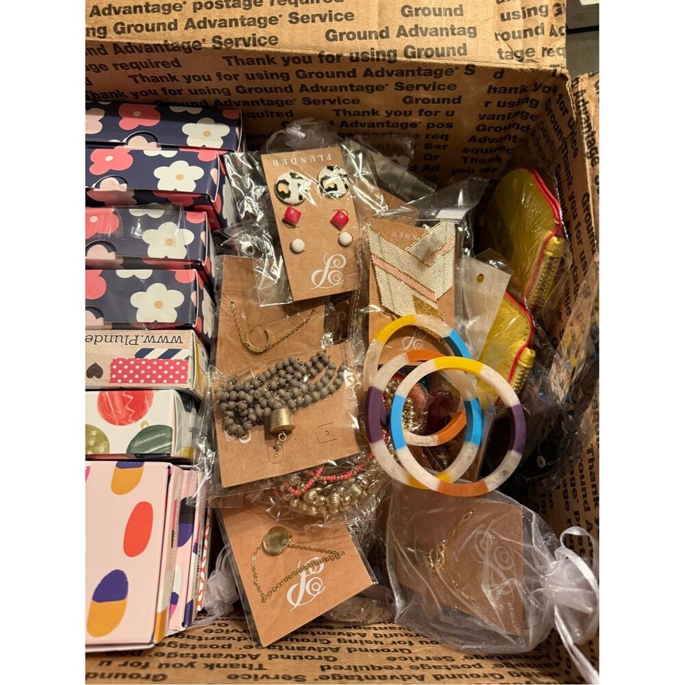 45 pieces varied Plunder jewelry bundle box.